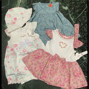 LITTLE ME Set of 3 NEWBORN dresses/outfits